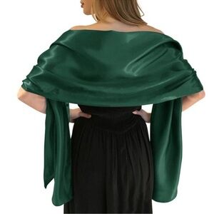 Emerald Green Shawl Wraps For Women Evening Dresses Satin Formal Shawl Wrap new
